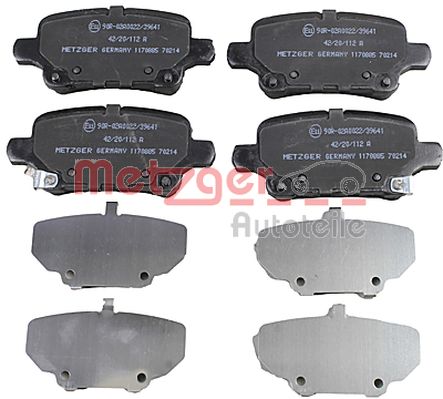 METZGER 1170885 Bremsbelagsatz, Scheibenbremse